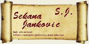Sekana Janković vizit kartica